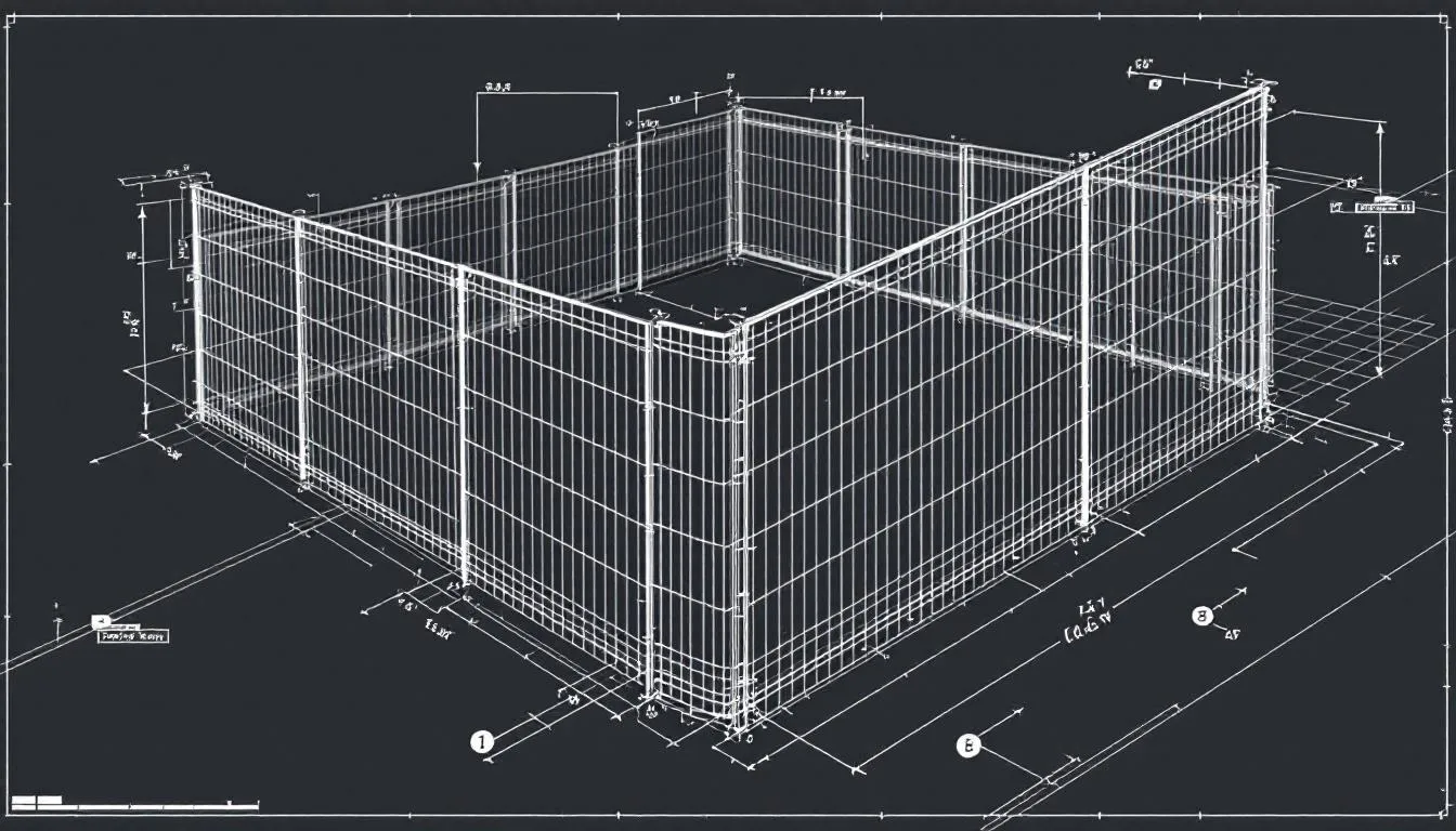 A secure enclosure using fence mesh wire for protection.